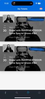 Staanplaatsen Drake 30 juli, Tickets en Kaartjes, Eén persoon, Juli