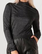 Aimee the Label top glitter zwart XL nieuw, Verzenden, Zwart, Maat 46/48 (XL) of groter, Lange mouw