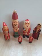Houten Kerstman Beelden Set, Antiek en Kunst, Ophalen of Verzenden