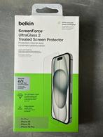 Belkin UltraGlass 2 Screenprotector iPhone 16/15/14 Pro, Ophalen of Verzenden, Nieuw, Frontje of Cover