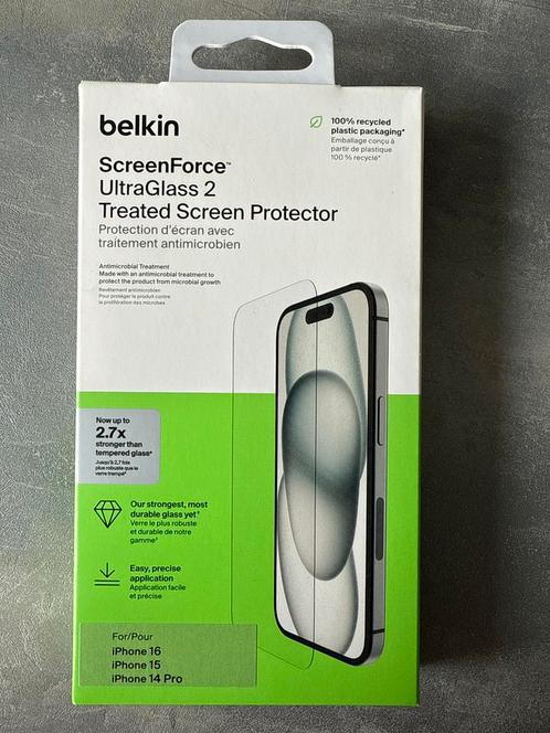 Belkin UltraGlass 2 Screenprotector iPhone 16/15/14 Pro, Telecommunicatie, Mobiele telefoons | Hoesjes en Frontjes | Apple iPhone