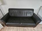 Zwarte 2 zits bank, Ophalen, Gebruikt, Tweepersoons, 75 tot 100 cm