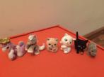 6 mini figuurtjes 3 poes kitten, 2 paard, 1 nijlpaard 3 cm, Ophalen of Verzenden, Nieuw