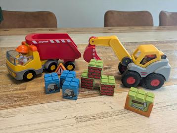 2 Playmobil 1.2.3 Bouwplaats Setjes beschikbaar voor biedingen