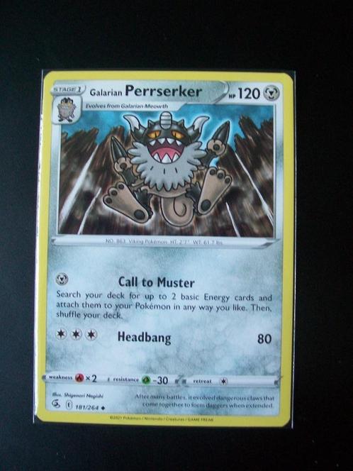 6783. Nieuwe Pokemon Kaart PERRSERKER hp 120 (181/264), Hobby en Vrije tijd, Verzamelkaartspellen | Pokémon, Nieuw, Losse kaart