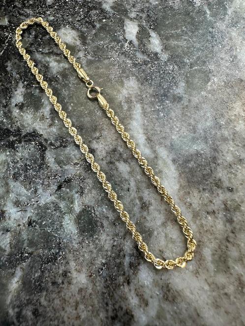 14k Gouden Rope armband, Sieraden, Tassen en Uiterlijk, Armbanden, Nieuw, Goud, Ophalen of Verzenden