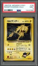 Rocket's Zapdos Holo PSA 9 - #145 - Japanese Gym Challenge, Hobby en Vrije tijd, Verzamelkaartspellen | Pokémon, Ophalen of Verzenden
