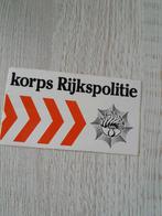 sticker korps Rijkspolitie, Ophalen of Verzenden, Zo goed als nieuw, Bedrijf of Vereniging
