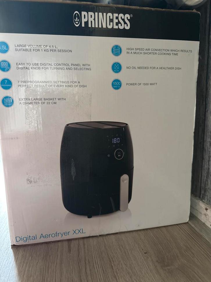 Princess Digital Aerofryer XXL, Witgoed en Apparatuur, Airfryers, Nieuw, Airfryer XXL, 1000 t/m 1499 gram, Ophalen of Verzenden