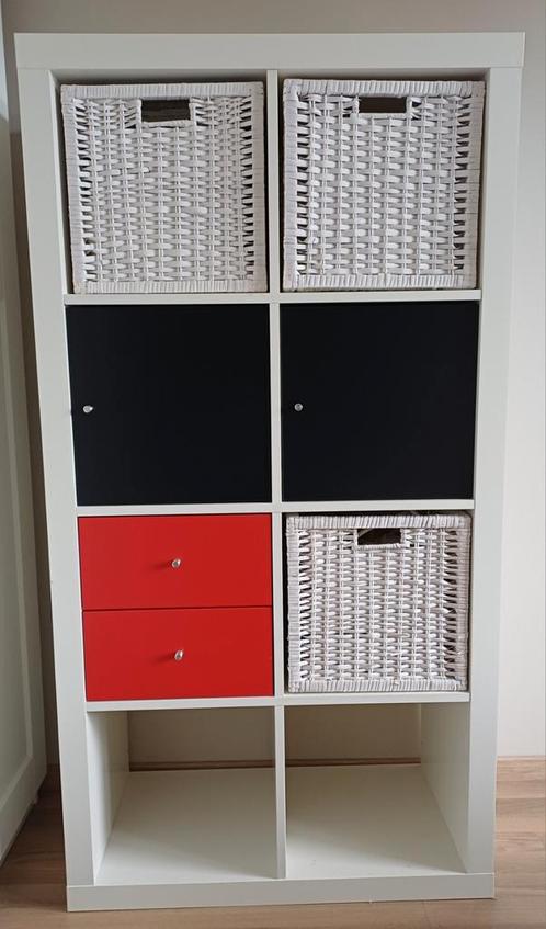 Kallax kast(zonder extra's€35) of incl.opberg+ladenblok €65., Huis en Inrichting, Kasten | Wandmeubels, Gebruikt, Minder dan 100 cm