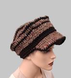 Pet nr. 45 donker beige, Handgemaakt, Verzenden, Nieuw, Muts