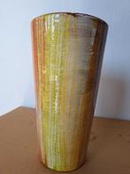 Groen gele vaas keramiek, Gebruikt, Aardewerk of Porselein, Ophalen of Verzenden, Minder dan 50 cm
