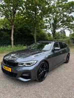 BMW 3-Serie 320d M-Sport 190pk Aut 2020 Grijs, Auto's, Automaat, Achterwielaandrijving, Zwart, Leder