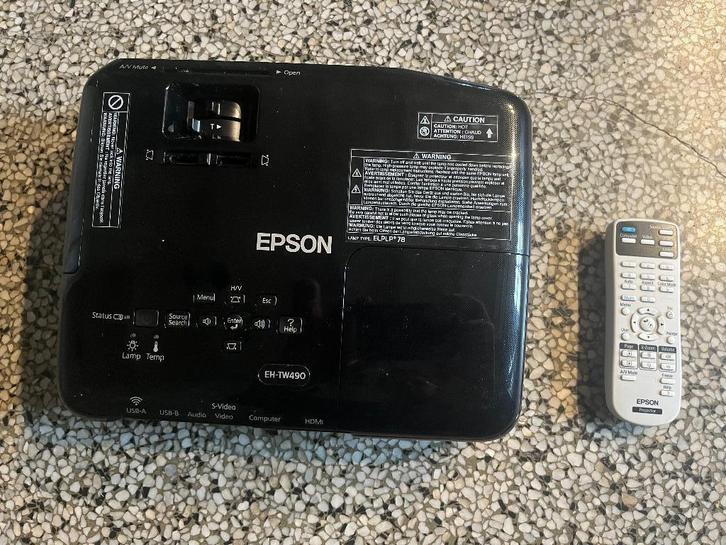 projector EPSON EH-TW490, Audio, Tv en Foto, Beamers, Gebruikt, LCD, HD (720), Ophalen