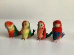 setje van 4 Steiff papegaaitjes met knop, Ophalen of Verzenden