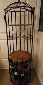 Wijnrek met ruimte voor glazen en flessen, Huis en Inrichting, Woonaccessoires | Wijnrekken, Ophalen, Gebruikt, 5 tot 15 flessen