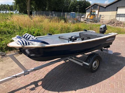 Placom 410 tourboot, Watersport en Boten, Vis- en Consoleboten, Gebruikt, 10 tot 30 pk, 3 tot 6 meter, Benzine, Buitenboordmotor
