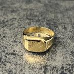 14 karaats gouden ring zegelring model nieuw, Sieraden, Tassen en Uiterlijk, Ringen, Ophalen of Verzenden