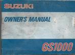 Suzuki GS1000 manual handleiding (3039z), Motoren, Handleidingen en Instructieboekjes, Suzuki