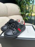 Gucci kids low top zwart leer met web maat 20 zgan incl doos, Schoenen, Jongen of Meisje, Ophalen of Verzenden, Gucci