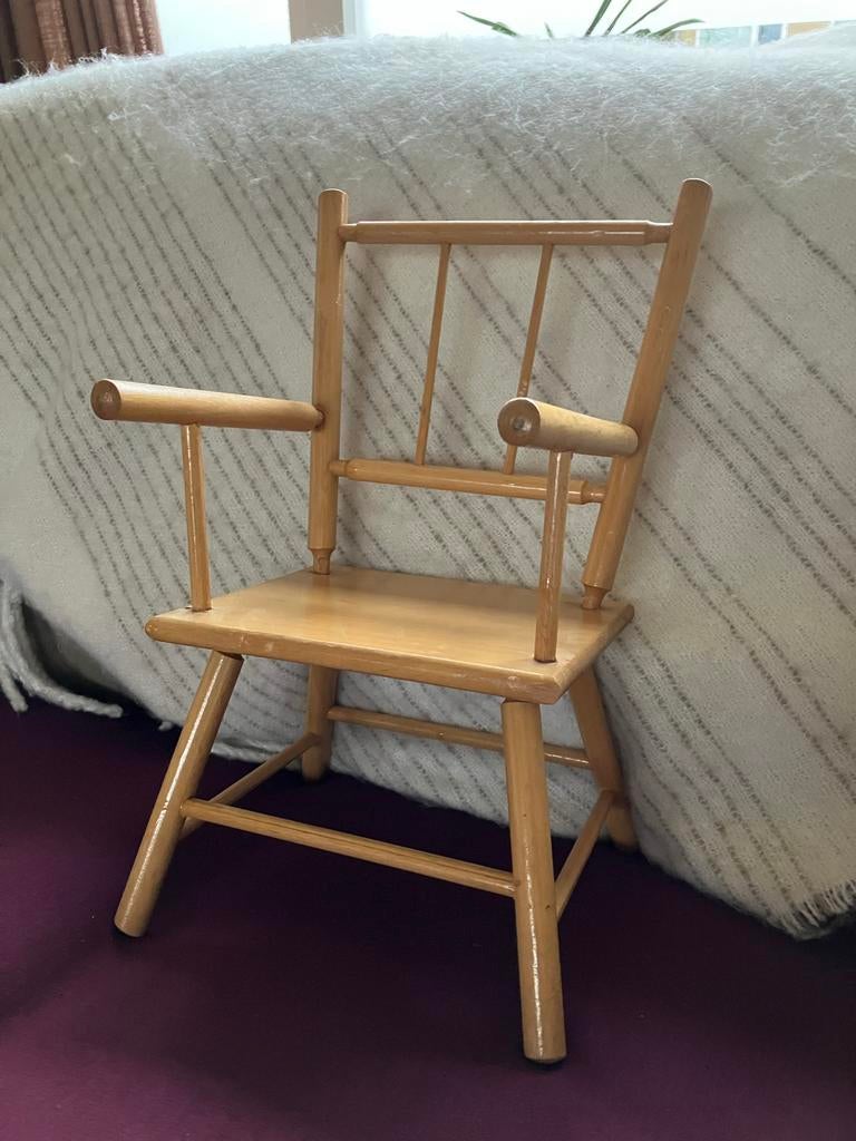 Vintage Poppenstoel - Hout, Kinderen en Baby's, Ophalen, Gebruikt