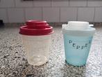 Peper en zout stel tupperware kruidenpotje strooideksel, Ophalen of Verzenden, Gebruikt, Rood, Overige typen