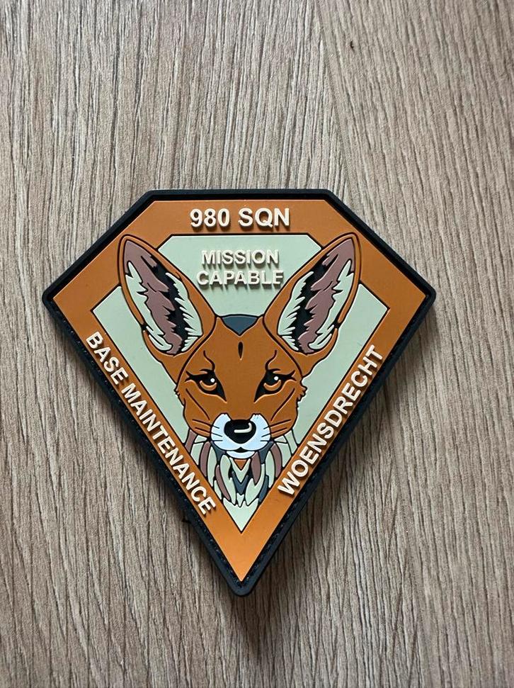980 SQN Woensdrecht Embleem, Verzamelen, Militaria | Algemeen, Luchtmacht, Embleem of Badge, Nederland, Ophalen of Verzenden