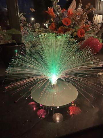 Vintage Ufo glasvezellamp beschikbaar voor biedingen