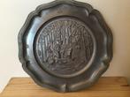Tinnen bord jacht wandbord 23cm, Antiek en Kunst, Antiek | Tin, Ophalen of Verzenden