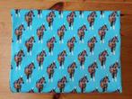 Tricot stof met paarden 2 meter, Hobby en Vrije tijd, Stoffen en Lappen, Blauw, 120 cm of meer, Nieuw, Ophalen of Verzenden