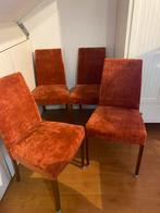 4 stoelen, Huis en Inrichting, Ophalen, Gebruikt, Bruin, Vier