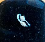 Beeldige 14 krt wit gouden hanger met 0,16 karaat diamanten, Sieraden, Tassen en Uiterlijk, Kettingen, Nieuw, Ophalen of Verzenden