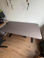 Ikea Bekant bureau 160x80 - Grijs - kleine beschadiging, Huis en Inrichting, Bureaus, Ophalen, In hoogte verstelbaar, Gebruikt