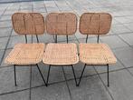 Rotan eetkamerstoelen, Huis en Inrichting, Stoelen, Ophalen, Gebruikt, Drie, Bruin