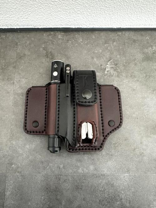 Tale of Knifes EDC leren riemholster, Caravans en Kamperen, Kampeergereedschap, Zo goed als nieuw, Verzenden