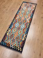 Handgeweven oosterse wollen kelim loper 202x63, Huis en Inrichting, Stoffering | Tapijten en Kleden, Info@SlatsAntiek.nl, Vof Slats Antiek