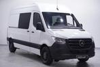 Mercedes-Benz Sprinter 314 CDI 143 pk L2H2 Dubbel Cabine Air, Auto's, Voorwielaandrijving, Stof, Gebruikt, Wit