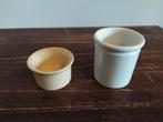 Twee keer oude, brocante zalfpot, o.a. gemerkt Maestricht, Ophalen of Verzenden