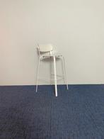 3 x Barkruk La Palma Stil, metaal, wit, wit frame, Ophalen, Gebruikt, Met voetsteun, 60 tot 90 cm