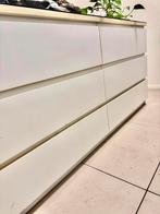 Ikea 6 ladenkast Malm wit met glasplaat, Huis en Inrichting, Ophalen, Minder dan 50 cm, 5 laden of meer, Minder dan 100 cm
