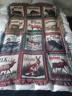 deken plaid wandkleed kerstsfeer USA groen rood, Huis en Inrichting, Woonaccessoires | Plaids en Woondekens, Ophalen of Verzenden