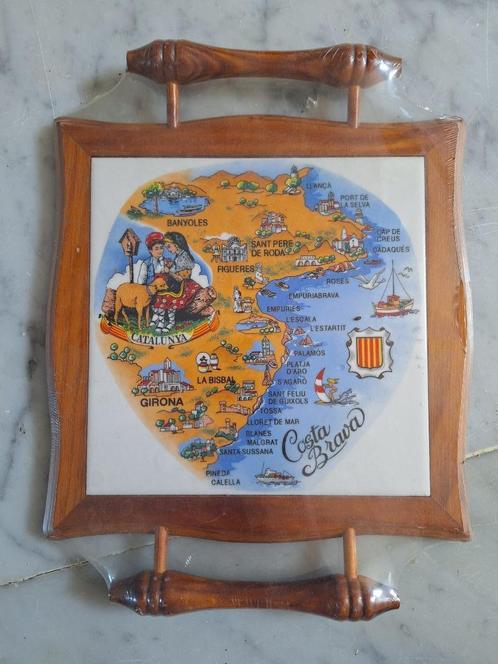 Costa Brava dienblad serveerplaat (nieuw), Huis en Inrichting, Woonaccessoires | Dienbladen, Zo goed als nieuw, Hout, Vierkant