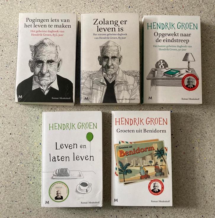 Hendrik Groen 5 mooie titels prijs is incl. verzenden, Boeken, Romans, Zo goed als nieuw, Nederland, Verzenden