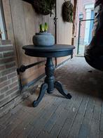 Charmant zwart bijzettafeltje/plantentafel, Gebruikt, Rond, Ophalen of Verzenden, Landelijk, Industrieel