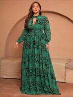 Nieuwe chique en prachtige jurk 50 52 groen zwart, Kleding | Dames, Ophalen of Verzenden, Nieuw, Groen, Jurk