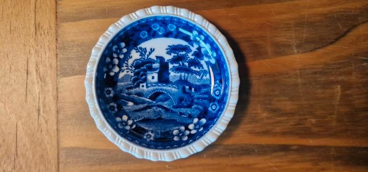 4 x Engels Copeland Spode's Tower blauw. Bordjes, Antiek en Kunst, Antiek | Servies los, Ophalen of Verzenden