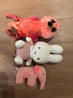 Knuffel pakket: Flamingo rugzakje, Nijntje, Olifant, Ophalen of Verzenden, Gebruikt, Overige typen