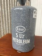 vintage blue enamel petroleum can 5 liter, Ophalen