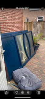 Kozijnen hardhout geslepenglas 7stuks 248X138, 75 tot 150 cm, Gebruikt, Raamkozijn, Ophalen of Verzenden