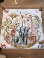 Muur sticker Safari Fleurdesfleurs 142,5*142,5 cm, Verzenden, Minder dan 10 m²
